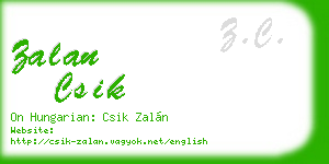 zalan csik business card